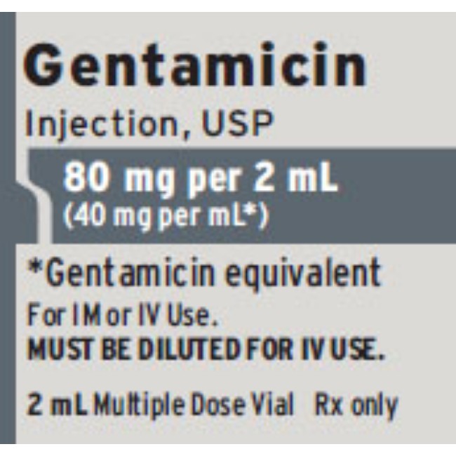 Gentamicin 40Mg Ml 20Ml Mdv 25