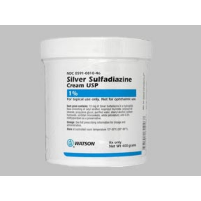 Silvadene Anti Infective Silver Sulfadiazine 1  Topical Cream Jar 400 Gram