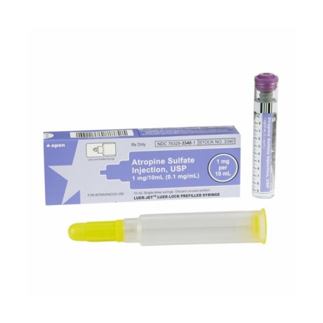 Injections  Atropine Sulfate Injection   0 1 Mg Ml   10 X 10 Ml Prefilled Syringe