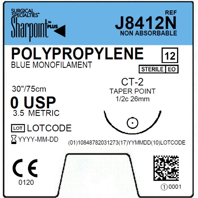 Suture   Polypropylene 0 Blue 1X30 Ct 2