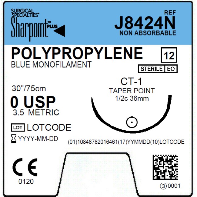 Suture   Polypropylene 0 Blue 1X30 Ct 1