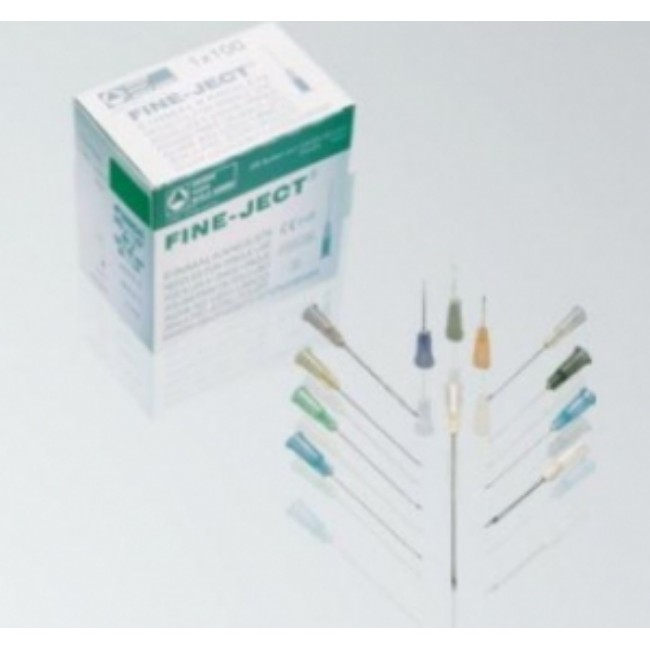 Needles  Fine Ject Single Use Hypodermic Needle   22 G X 2 