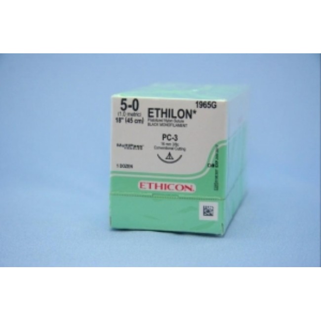 Suture   Ethilon Mono Black 5 0 18 Pc3