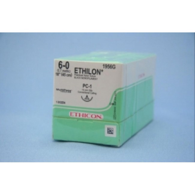 Suture   Ethilon Mono Black 6 0 18 Pc1