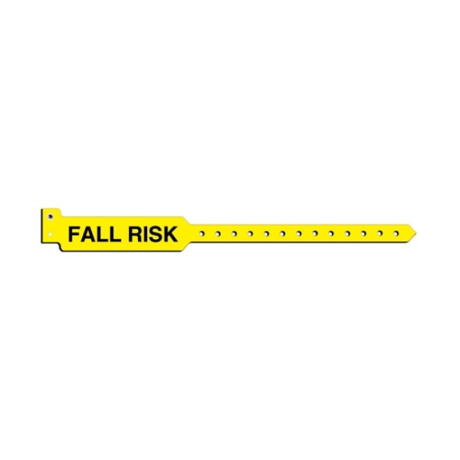 Wristbands  Sentry Alert Bands Wristbands   Polyester  Fall Risk  Pre Printed   Adult   Yellow   1  X 11 1 2 