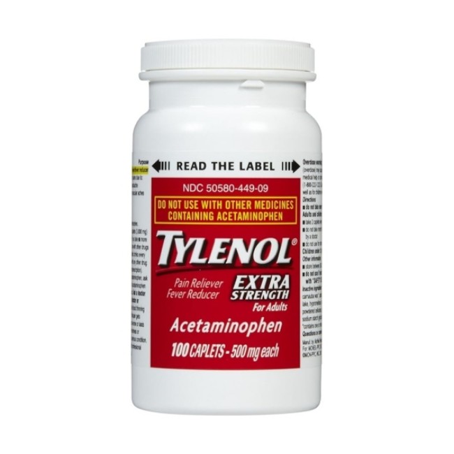 Otc Medications  Tylenol Extra Strength Caplet   500 Mg   100 Caplets Bottle