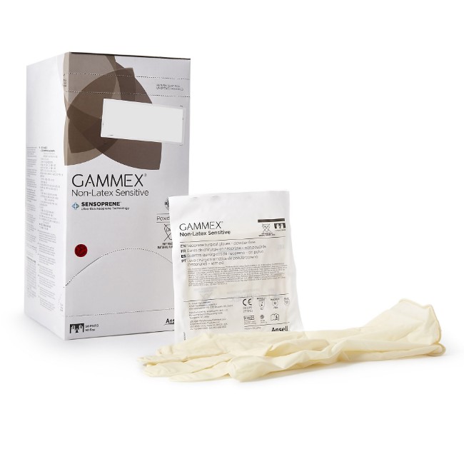 Gloves  Gammex Sensitive Powder Free Neoprene Surgical Gloves   Cream   Size 7 0