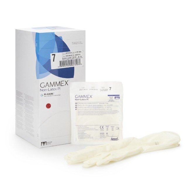 Gloves  Gammex Polyisoprene Powder Free Surgical Gloves   White   Size 7 0
