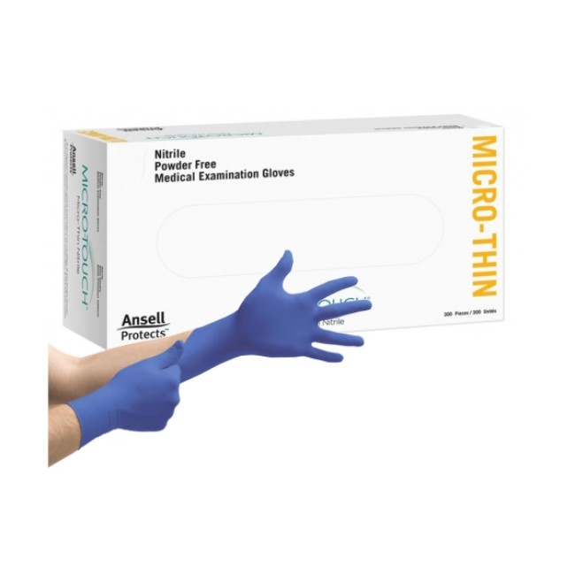 Gloves  Micro Touch Nitrile   Powder Free Exam Gloves   Thin   Size Small