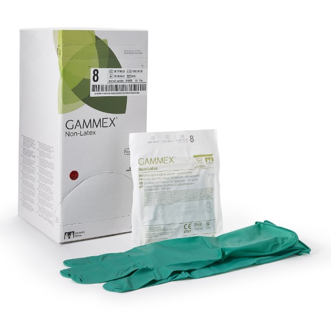 Gloves  Gammex Powder Free Surgical Gloves   Sterile   Straight Cuff   Size 8