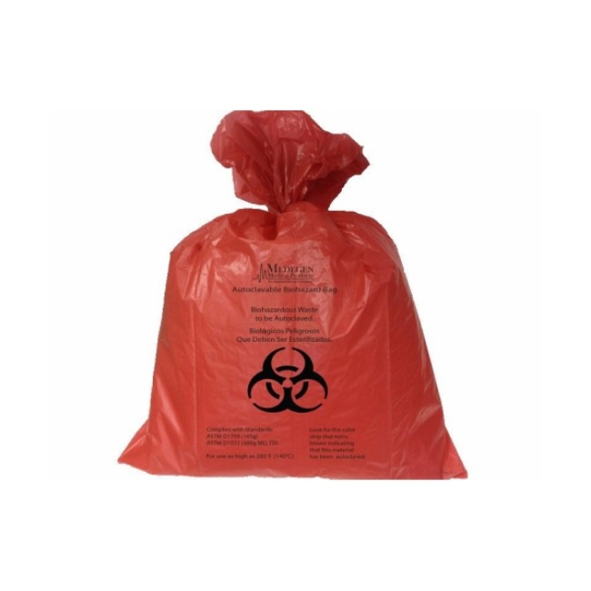 Bags  Biohazard Bag   Red   2 Ml   19  X 23 