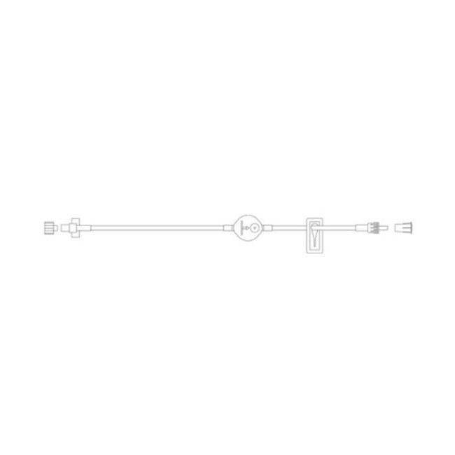 Iv Extension Sets  60  Microbore Iv Extension Set With 1 Ml Priming Volume   0 2 Micron Filter   Slide Clamp And Fixed Male Luer Lock