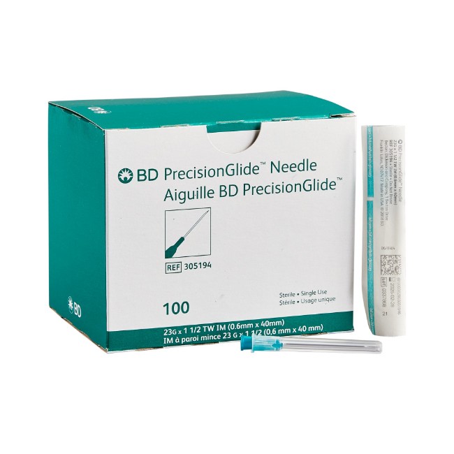 Needles  Regular Bevel Needle with Thin Wall IM  Hypodermic  23G x 1 1 2 