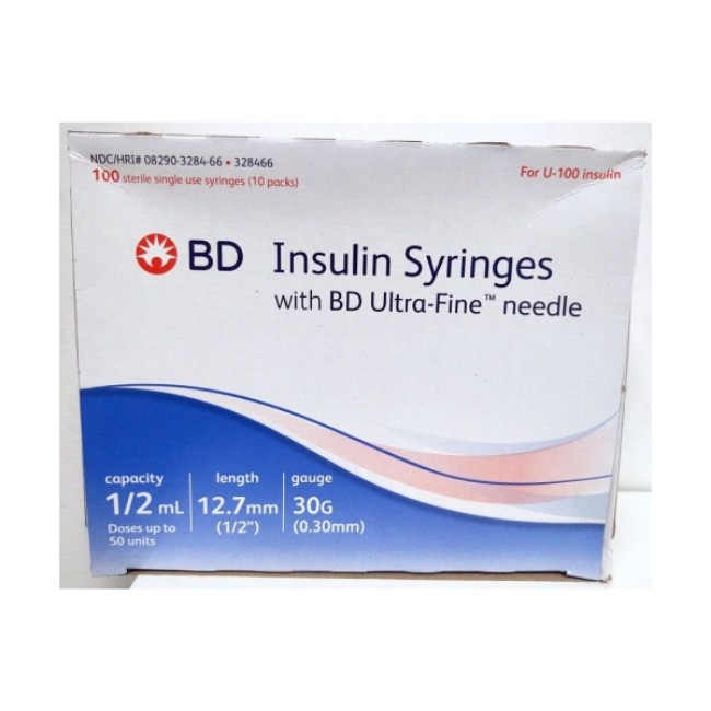 Syringes  0 5 mL Insulin Syringe with 30G x 1 2  Ultra Fine Needle