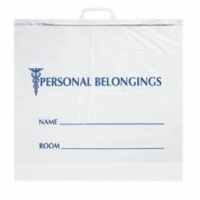 Patient Belonging Plastic Handle Bag  2Mil 19X18x4