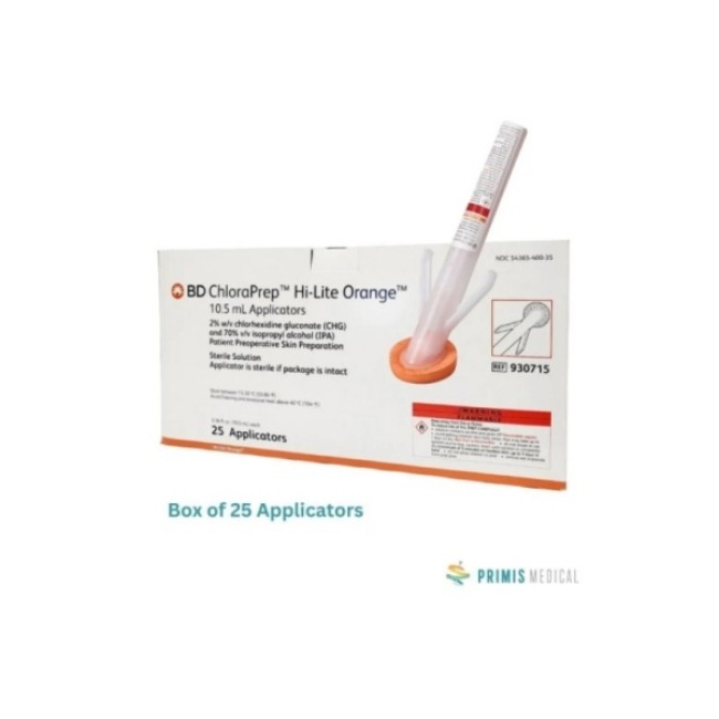 Skin Prep Swabs  Chloraprep Applicator With Sterile Solution   Hi Lite Orange   10 5 Ml