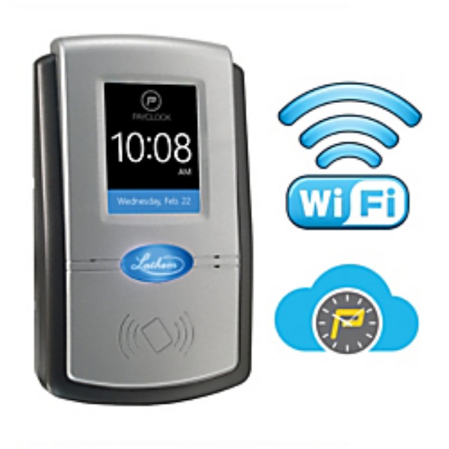 Lathem Pc700 Web Online Wifi Touchscreen Time Clock System   Gray