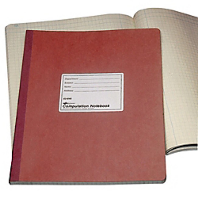 National Brand 100  Recycled Computation Notebook   4 X 4 Quad   11 3 4In X 9 1 4In   75 Sheets