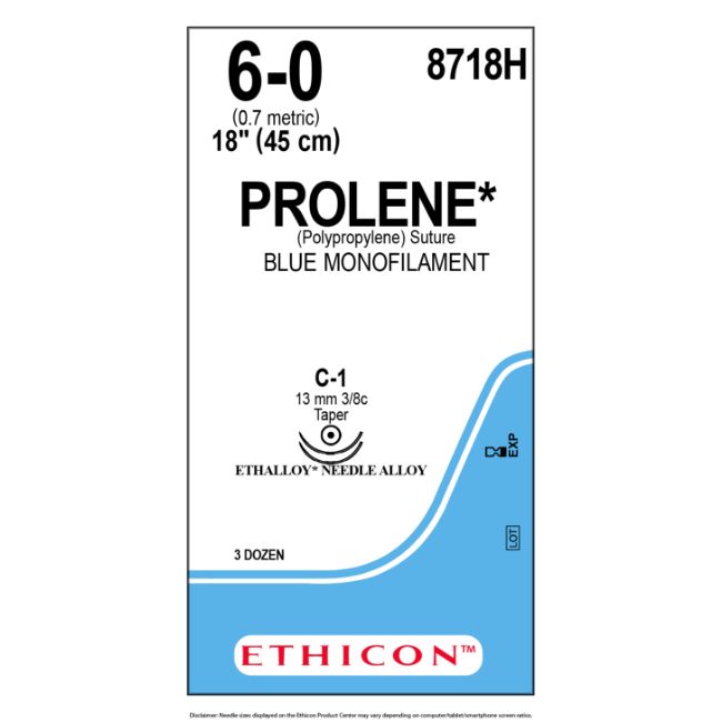 Suture   Prolene Mono Blue 6 0 18 C1