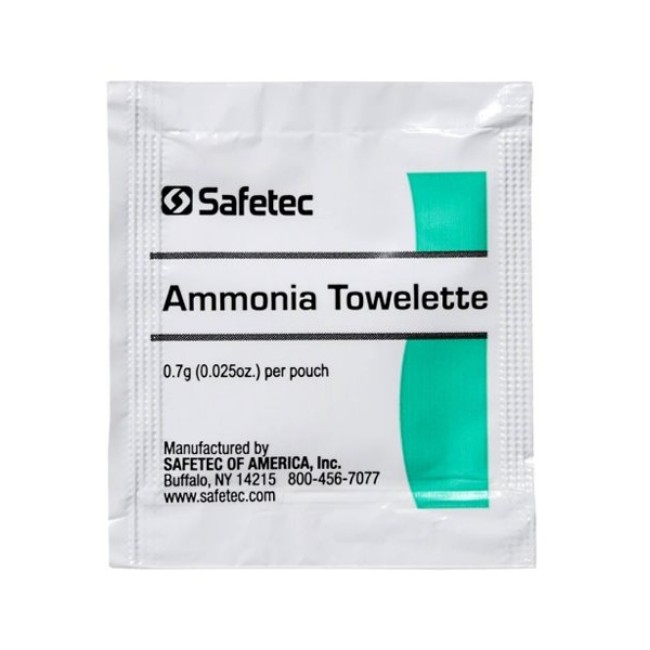 Respiratory Medications  Safetec Ammonia Towelettes   Single Use   10 Bx