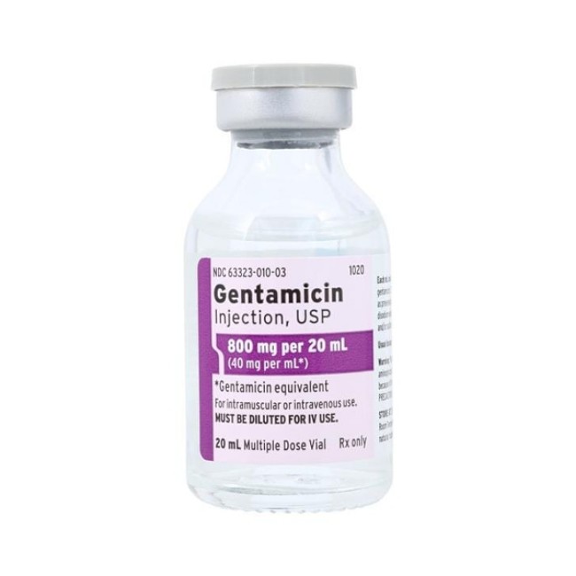 Gentamicin 40Mg Ml 20Ml Mdv 25