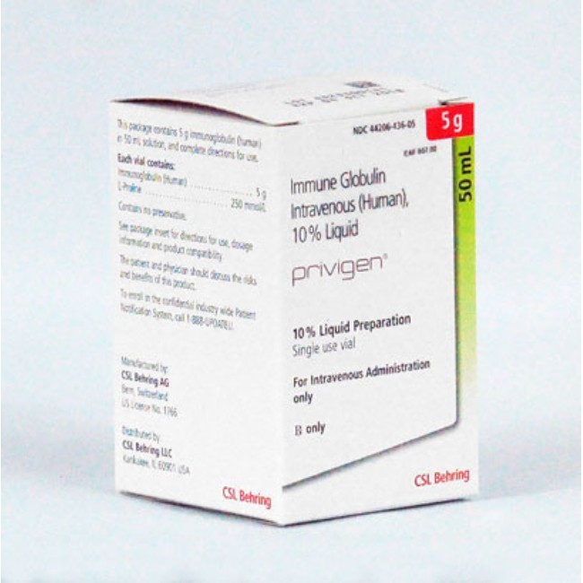 Privigen   10    5000 Mg   Singledose Presrv Free Vial   1X50 Ml