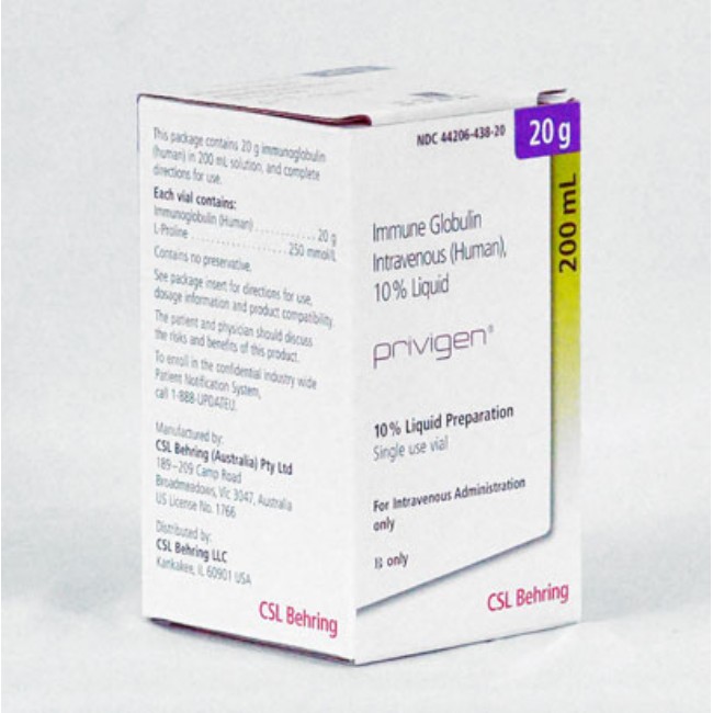 Privigen   10    20000 Mg   Singledose Presrv Free Vial   1X200 Ml