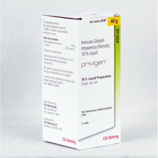 Privigen   10    40000 Mg   Singledose Presrv Free Vial   1X400 Ml