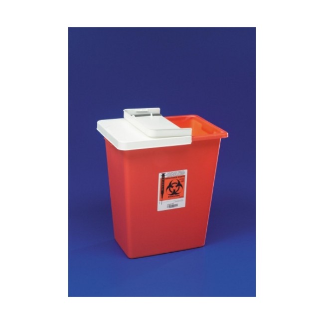 Sharps Containers  Sharps Container With Hinged Lid   Red   8 Gal 