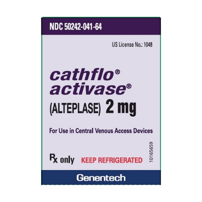 Cathflo Activase  Alteplase Injection   Powder   Lyophilized   For Solution 2Mg Vials