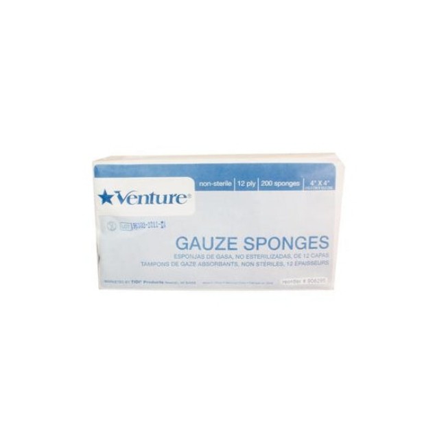 Gauze  Venture  4X4  12Ply  Non Sterile