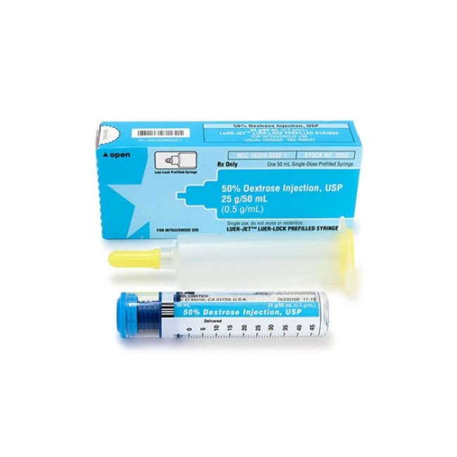 Dextrose 50  Injection   50 Ml Prefilled Syringe