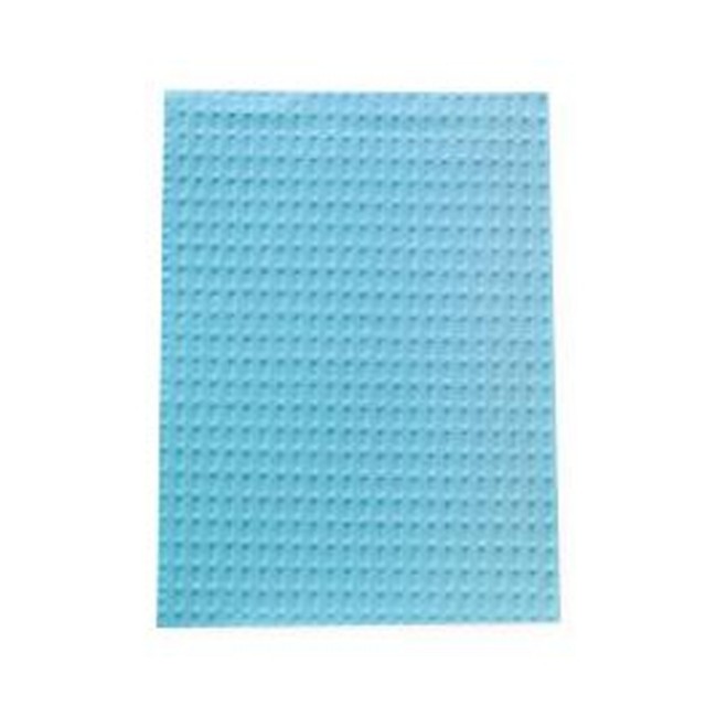 Towels   Procedure  3 Ply Waffle Embossed Tissue Procedure Towel   13  X 18   Blue