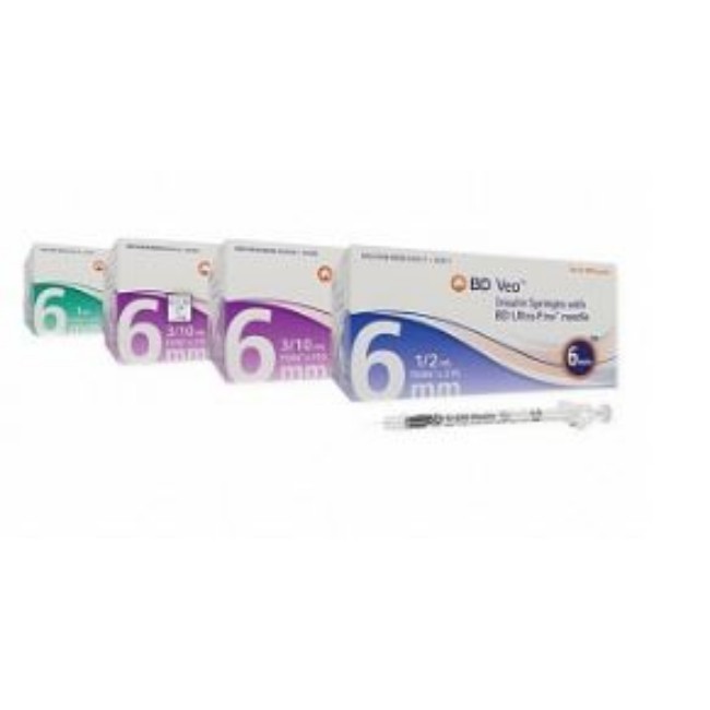 Syringes  1 Cc Ultra Fine Ii Short Insulin Syringe With 31G X 8 Mm Needle