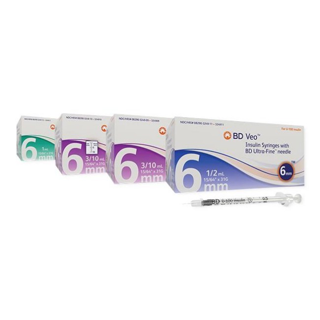 Syringes  0 3 Ml Insulin Syringe With 31G X 6 Mm Ultra Fine Needle