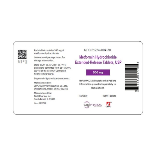 METFORMIN HCL 500 MG ER TAB 500