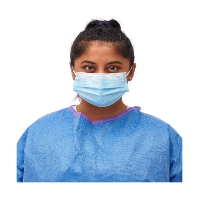 Masks  ASTM Level 1 Procedure Face Mask with Ear Loops  Blue