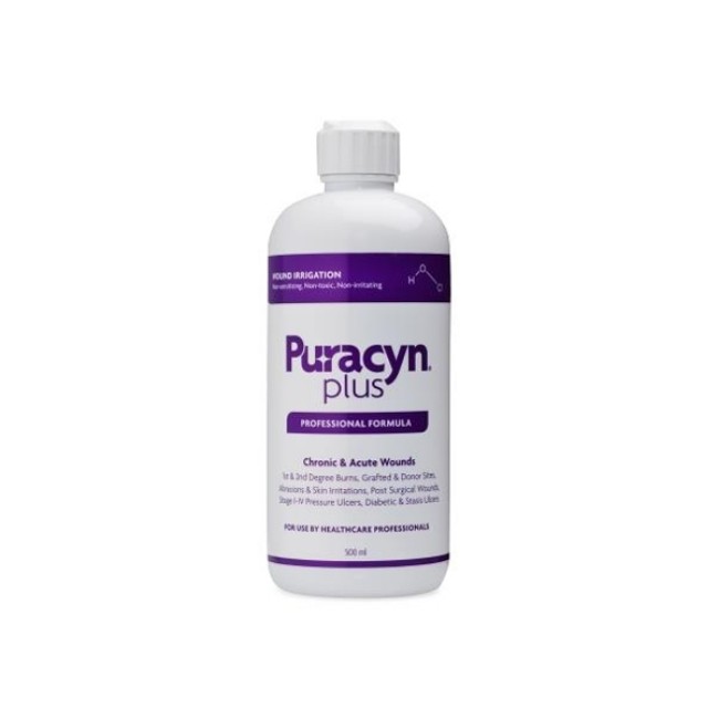 Wound Solutions  Puracyn Plus Wound Irrigation Solution with Flip Top  16 9 oz 