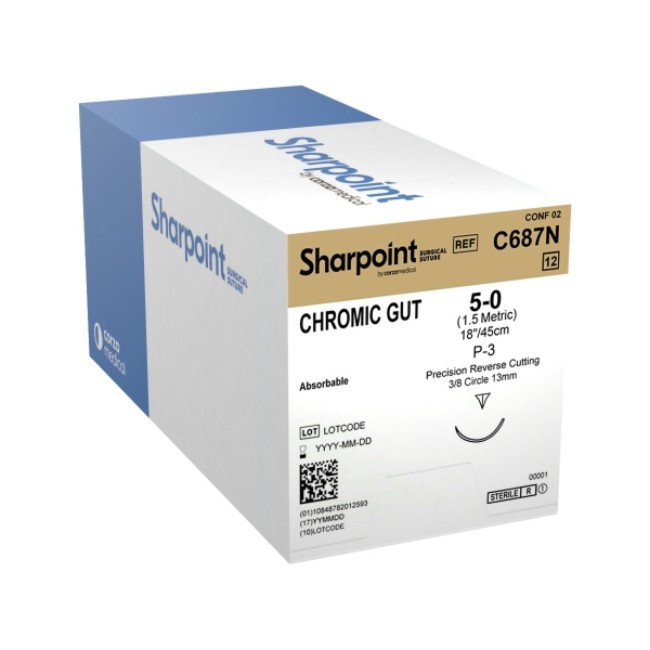 Suture   Chromic Gut   P 3   5 0   18 