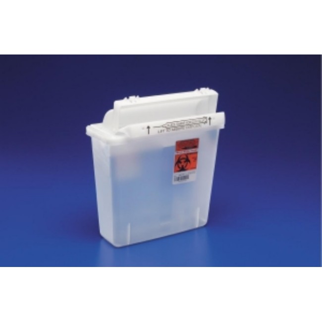 Container   Sharps Horizontal Lid Entry Clear 5Qt