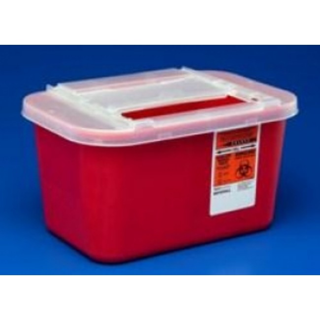 Container   Sharps Horizontal Lid Entry Red 1Gl Or 4Qt