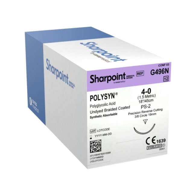 Suture   Polysyn 4 0 Undyed 1X18 Ps 2