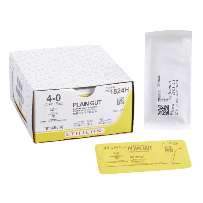 Sutures  Surgical Gut Suture   Sc 1   Size 4 0   18 