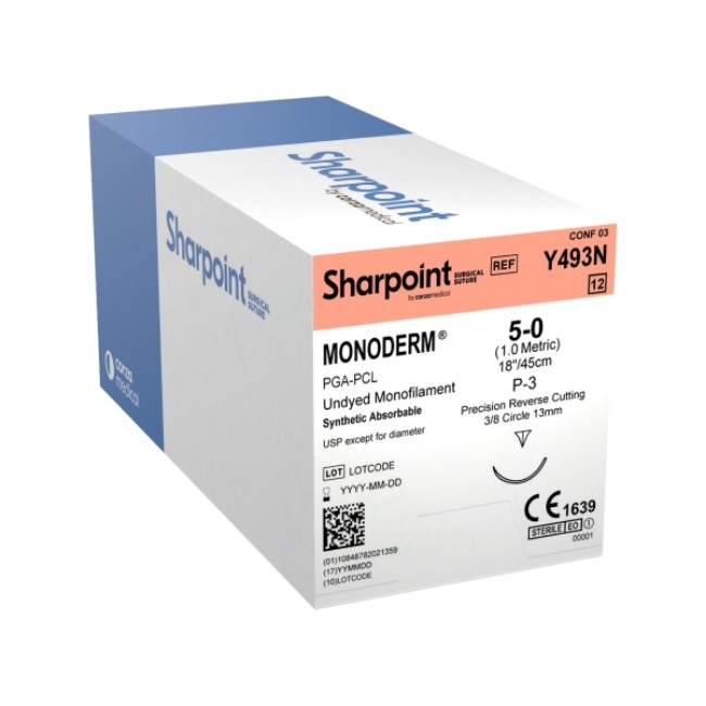 Suture   Monoderm 5 0 Undyed 1X18 P 3
