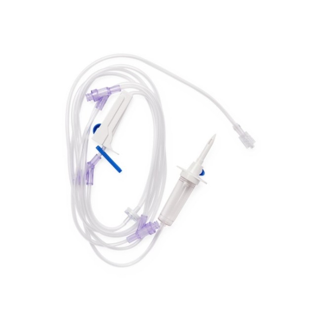 Iv Administration Set With 3 Needle Free Ports   15 Drops   Ml   112 