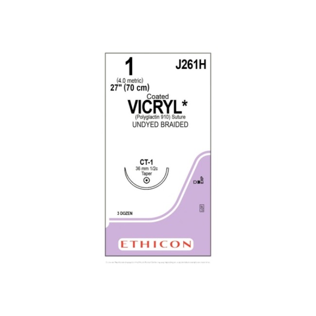 Suture   Vicryl  Undyed Coated Vicryl 1 Ct 1 27  Suture