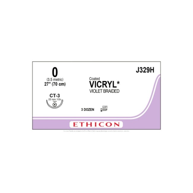 Suture   Vicryl  Violet Coated Vicryl 0 Ct 3 27  Suture