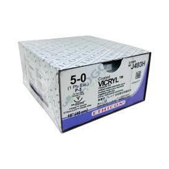 Suture   Coated Vicryl  Undyed Coated Vicryl 5 0 P 3 18  Suture