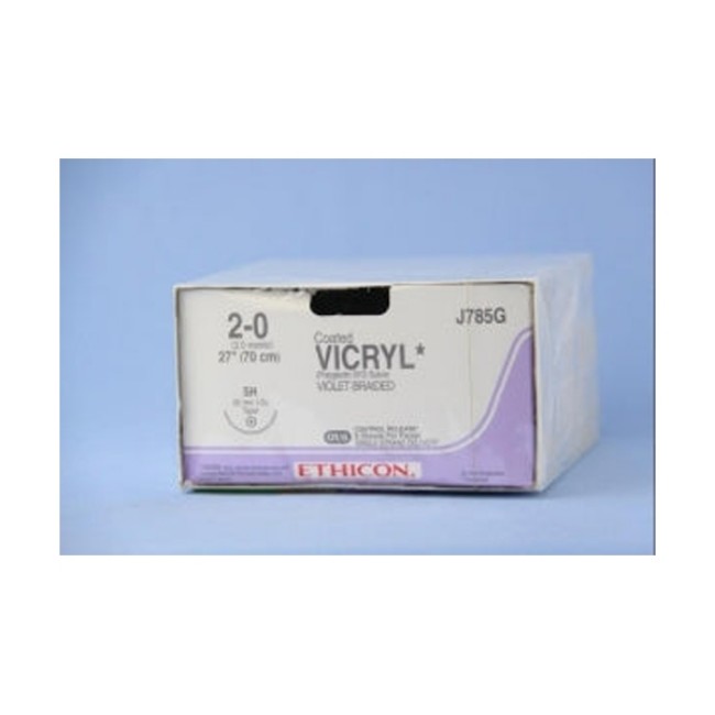 Suture   Vicryl  Violet 2 0 8X27  Sh