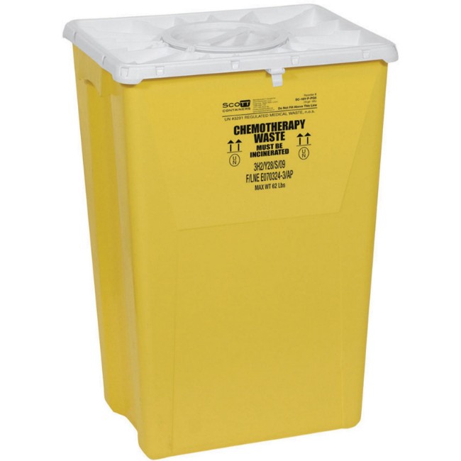 Container  Chemo  18 Gal  Yellow  Prt